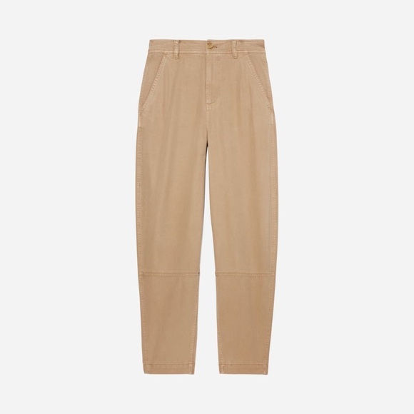 Everlane THE CHINO IN BUTTERSOFT 100% Tencel In Khaki Size 2 Pant Tapered Leg - Picture 2 of 15